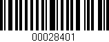 Código de barras (EAN, GTIN, SKU, ISBN): '00028401'