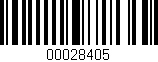 Código de barras (EAN, GTIN, SKU, ISBN): '00028405'