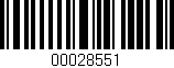 Código de barras (EAN, GTIN, SKU, ISBN): '00028551'