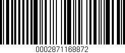 Código de barras (EAN, GTIN, SKU, ISBN): '0002871168872'