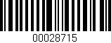 Código de barras (EAN, GTIN, SKU, ISBN): '00028715'