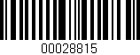 Código de barras (EAN, GTIN, SKU, ISBN): '00028815'