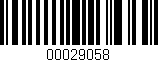 Código de barras (EAN, GTIN, SKU, ISBN): '00029058'