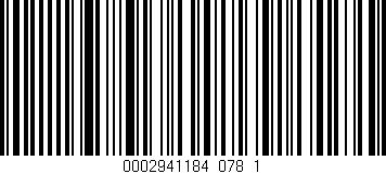 Código de barras (EAN, GTIN, SKU, ISBN): '0002941184_078_1'