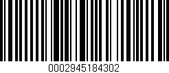 Código de barras (EAN, GTIN, SKU, ISBN): '0002945184302'