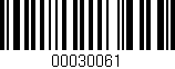 Código de barras (EAN, GTIN, SKU, ISBN): '00030061'
