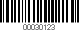 Código de barras (EAN, GTIN, SKU, ISBN): '00030123'