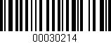 Código de barras (EAN, GTIN, SKU, ISBN): '00030214'