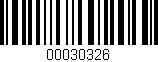 Código de barras (EAN, GTIN, SKU, ISBN): '00030326'