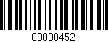 Código de barras (EAN, GTIN, SKU, ISBN): '00030452'