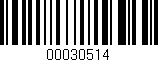 Código de barras (EAN, GTIN, SKU, ISBN): '00030514'