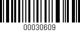 Código de barras (EAN, GTIN, SKU, ISBN): '00030609'
