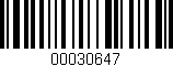 Código de barras (EAN, GTIN, SKU, ISBN): '00030647'