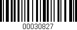 Código de barras (EAN, GTIN, SKU, ISBN): '00030827'