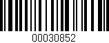 Código de barras (EAN, GTIN, SKU, ISBN): '00030852'