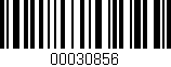 Código de barras (EAN, GTIN, SKU, ISBN): '00030856'