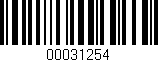 Código de barras (EAN, GTIN, SKU, ISBN): '00031254'