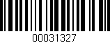 Código de barras (EAN, GTIN, SKU, ISBN): '00031327'