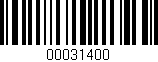 Código de barras (EAN, GTIN, SKU, ISBN): '00031400'