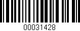 Código de barras (EAN, GTIN, SKU, ISBN): '00031428'