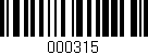 Código de barras (EAN, GTIN, SKU, ISBN): '000315'