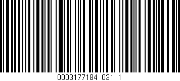 Código de barras (EAN, GTIN, SKU, ISBN): '0003177184_031_1'