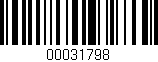 Código de barras (EAN, GTIN, SKU, ISBN): '00031798'