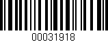 Código de barras (EAN, GTIN, SKU, ISBN): '00031918'