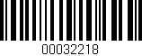 Código de barras (EAN, GTIN, SKU, ISBN): '00032218'