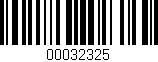 Código de barras (EAN, GTIN, SKU, ISBN): '00032325'