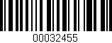 Código de barras (EAN, GTIN, SKU, ISBN): '00032455'
