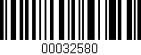 Código de barras (EAN, GTIN, SKU, ISBN): '00032580'