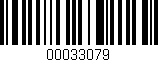 Código de barras (EAN, GTIN, SKU, ISBN): '00033079'