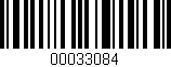 Código de barras (EAN, GTIN, SKU, ISBN): '00033084'