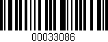 Código de barras (EAN, GTIN, SKU, ISBN): '00033086'