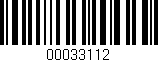 Código de barras (EAN, GTIN, SKU, ISBN): '00033112'
