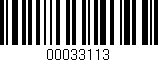Código de barras (EAN, GTIN, SKU, ISBN): '00033113'
