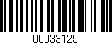 Código de barras (EAN, GTIN, SKU, ISBN): '00033125'
