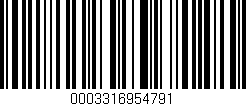 Código de barras (EAN, GTIN, SKU, ISBN): '0003316954791'