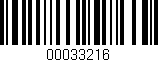 Código de barras (EAN, GTIN, SKU, ISBN): '00033216'