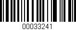 Código de barras (EAN, GTIN, SKU, ISBN): '00033241'