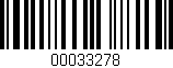 Código de barras (EAN, GTIN, SKU, ISBN): '00033278'