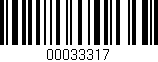 Código de barras (EAN, GTIN, SKU, ISBN): '00033317'