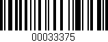 Código de barras (EAN, GTIN, SKU, ISBN): '00033375'