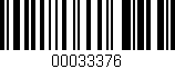 Código de barras (EAN, GTIN, SKU, ISBN): '00033376'