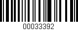 Código de barras (EAN, GTIN, SKU, ISBN): '00033392'