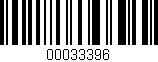 Código de barras (EAN, GTIN, SKU, ISBN): '00033396'