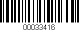 Código de barras (EAN, GTIN, SKU, ISBN): '00033416'