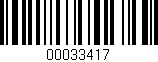 Código de barras (EAN, GTIN, SKU, ISBN): '00033417'