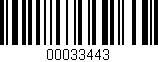 Código de barras (EAN, GTIN, SKU, ISBN): '00033443'
